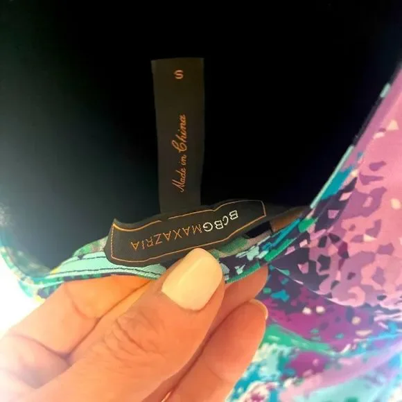 Never worn BCBG Maxazria one shoulder multi colored top excellent condition! - Picture 3 of 3